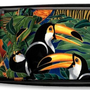 TOUCAN PARADISE CUMMERBUND AND BOW TIE SET
